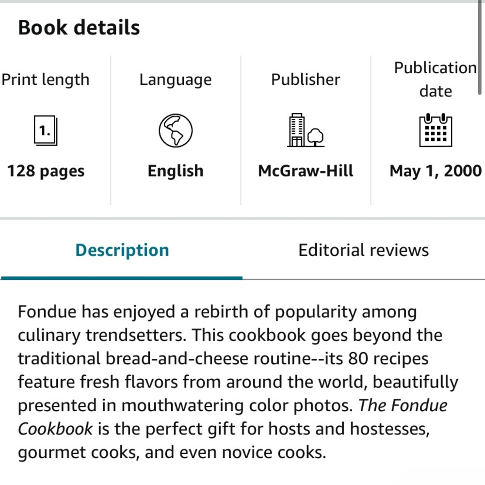 The Fondue Cookbook - Over 100 recipes! Great condition!   home cooking kitchen - Picture 4 of 6
